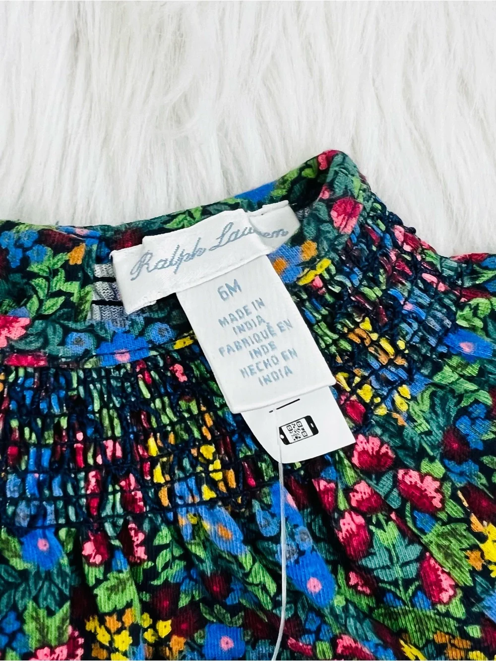 NWT! Ralph Lauren Madison Floral Jersey Top and Bottom Set Navy Blue Sz 6M